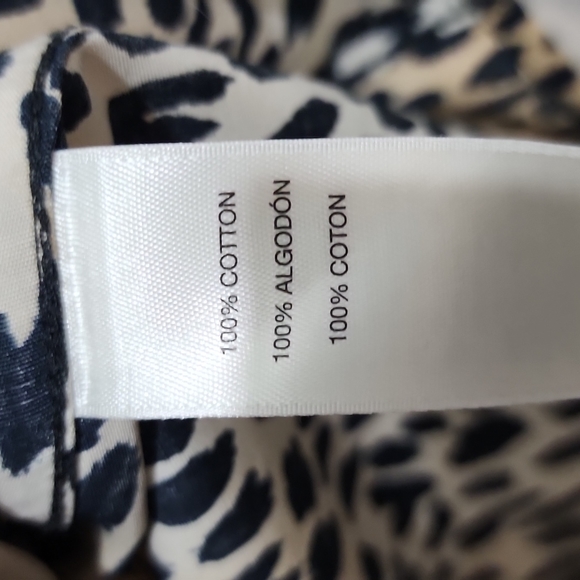 Chico's leaord print button down long sleeve 100% cotton no-iron blouse size 1 - Picture 4 of 6